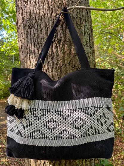 Mexican Bag Blanco & Negro horizontal