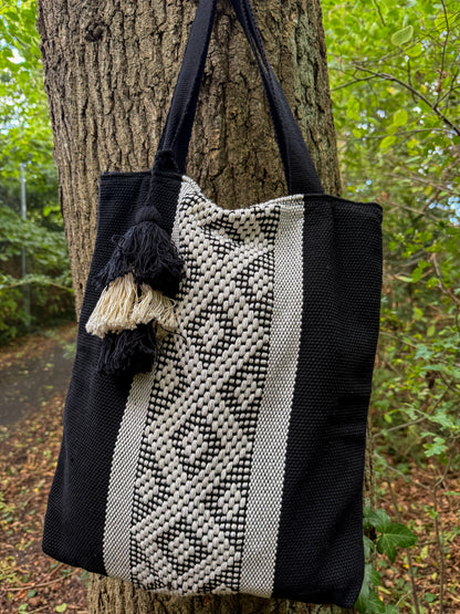 Mexican Bag Blanco & Negro vertical