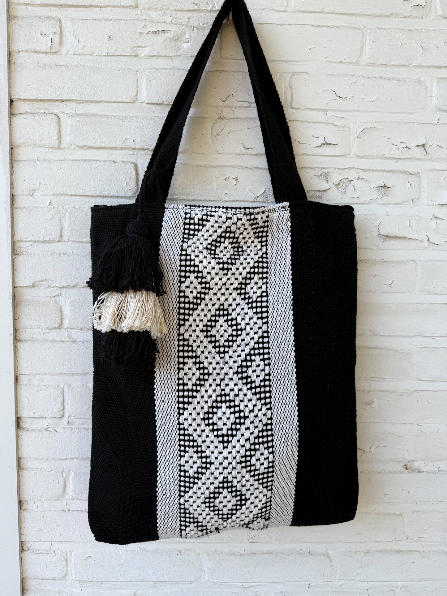 Mexican Bag Blanco & Negro vertical