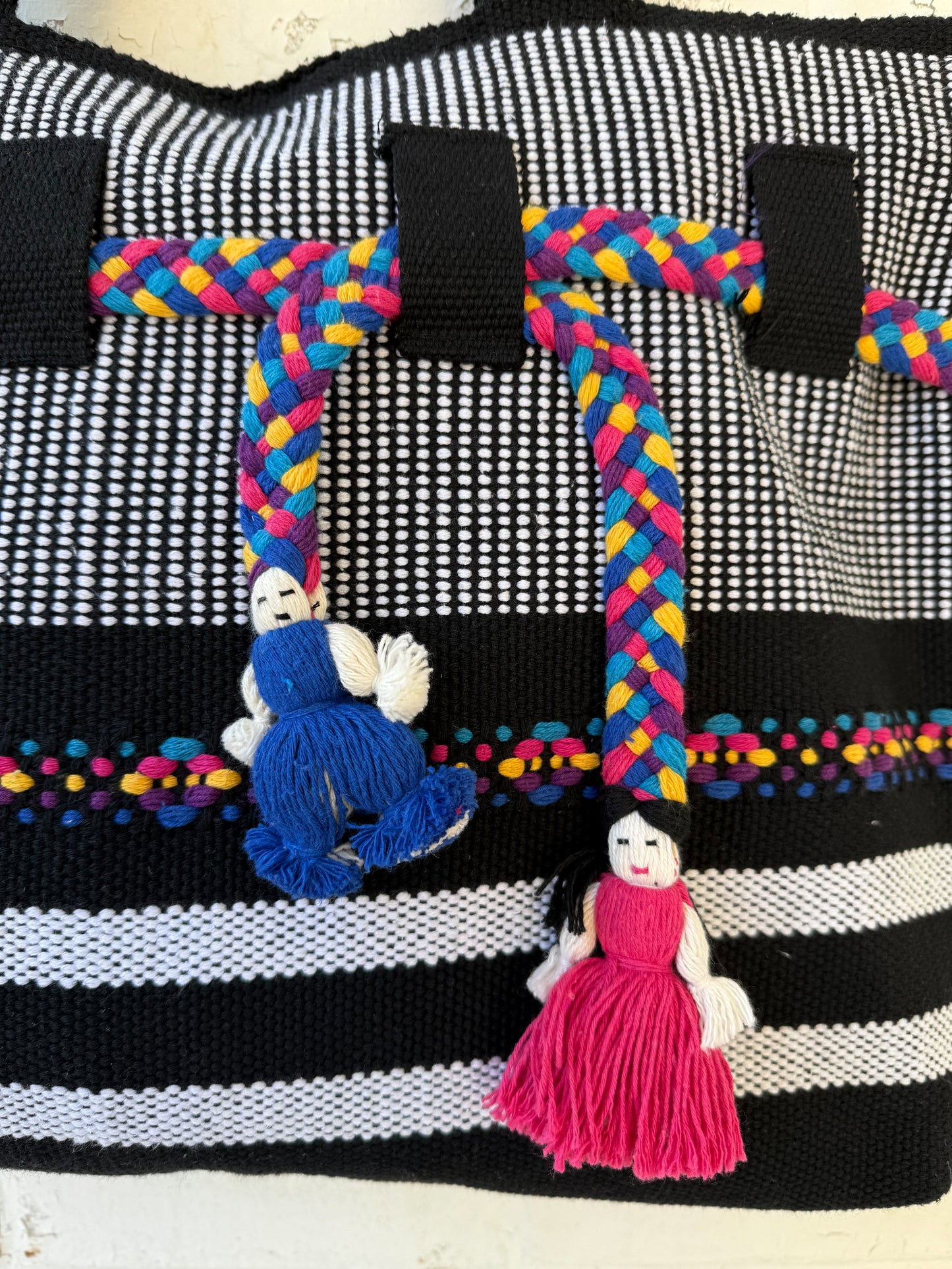 Mexican Bag Oaxaca Negro & Rosa