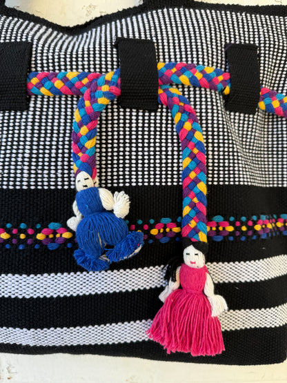 Mexican Bag Oaxaca Negro & Rosa