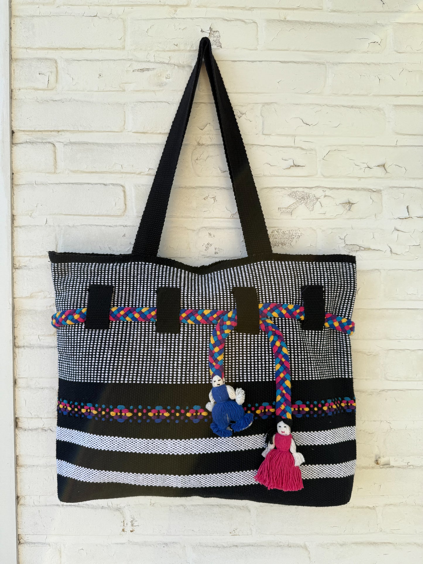 Mexican Bag Oaxaca Negro & Rosa
