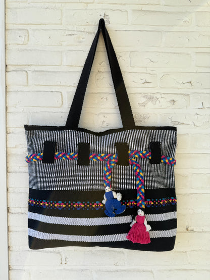 Mexican Bag Oaxaca Negro & Rosa